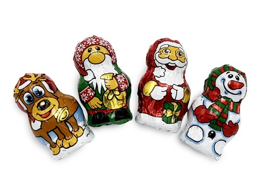 Milk chocolate mini Christmas characters