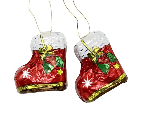 Milk Chocolate Christmas Stocking Tree Decorations