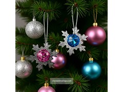 Snowflake Christmas Tree Decorations Creative Shot