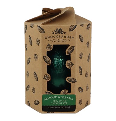 Chocolarder, Almond & Sea Salt, 70% Dark Chocolate Easter Egg