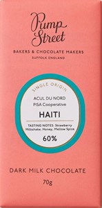 Click to view product details and reviews for Pump Street Haiti 60 Dark Milk Chocolate Bar.