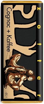 Zotter, Hand Scooped, Cognac & Coffee, 71% Dark Chocolate Bar