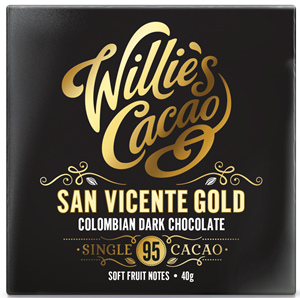 Willie's, San Vicente Gold Colombian, 95% dark chocolate bar