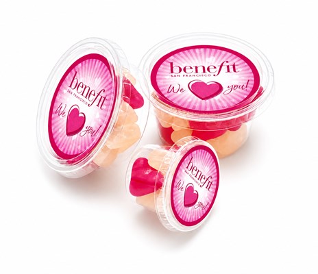 Branded eco-tub of Jelly Love Hearts