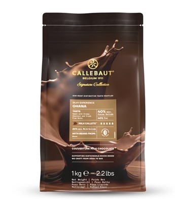 Callebaut Origin, Silky Ghana, 40% milk chocolate chips 1kg