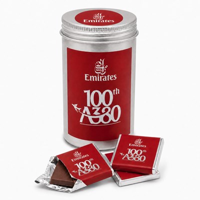 Tin of chocolate neaplitans