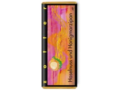 Zotter, Hand Scooped, Hazelnut & Honey Marzipan, 50% Milk Chocolate Bar