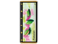 Zotter, Hand Scooped, Pistachio, 50% Milk Chocolate Bar