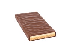 Zotter, Hand Scooped, Pudding & Cookies, 50% Milk Chocolate Bar open