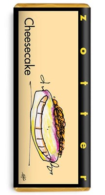 Zotter, Hand Scooped, Cheesecake, 50% Milk Chocolate Bar