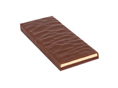 Zotter, Hand Scooped, Gin & Lemon, 60% Dark/Milk Chocolate Bar open
