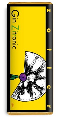 Zotter, Hand Scooped, Gin & Lemon, 60% Dark/Milk Chocolate Bar
