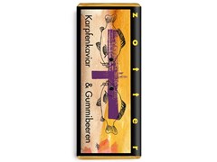 Zotter, Hand Scooped, Carp Caviar & Jelly Berries, 50% Milk Chocolate Bar