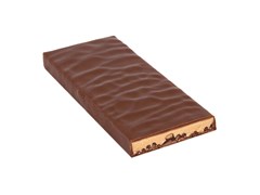 Zotter, Hand Scooped, Almond Praline & Red Nuts, 60% Dark/Milk Chocolate Bar open