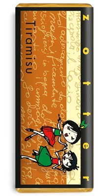 Zotter, Hand Scooped, Tiramisu, 50% Milk Chocolate Bar