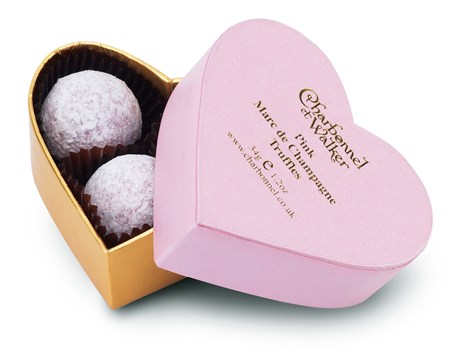 Valentines chocolate truffle box