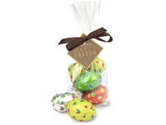 Spotty chocolate easter eggs with gift wrap option