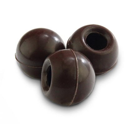 Dark chocolate truffle spheres