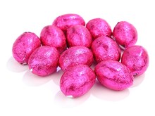 Cerise Foiled Mini Easter Eggs