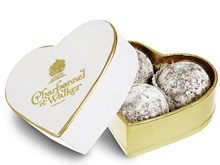 White heart Champagne truffle gift box