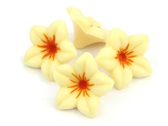 White chocolate flower (lillies) decorations