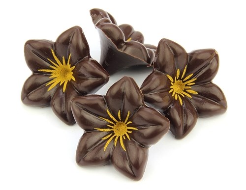 Dark chocolate flowers (lillies)