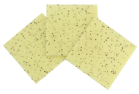 Speckled white chocolate panel