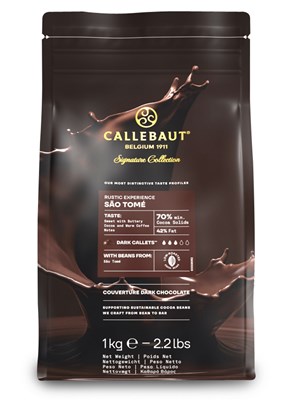 Callebaut Origin, Sao Tome 70% dark chocolate chips 1kg