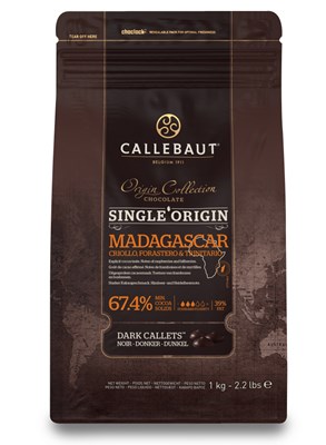 Callebaut Origin, Madagascar 67% dark chocolate chips 1kg