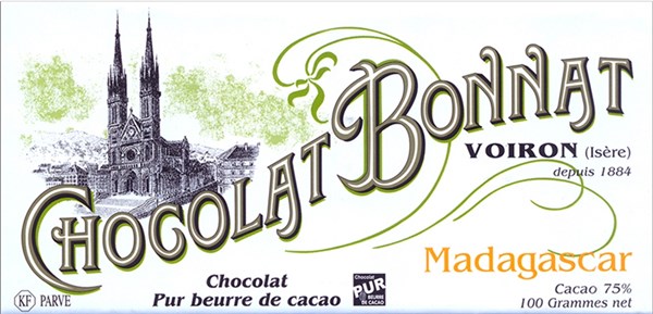 Bonnat, Madagascar, 75% dark chocolate bar