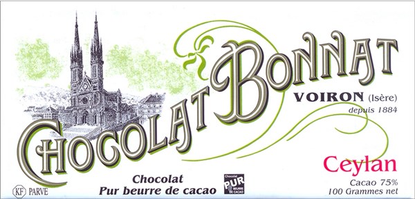 Bonnat, Ceylan, 75% dark chocolate bar