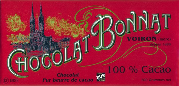Bonnat, 100%, dark chocolate bar