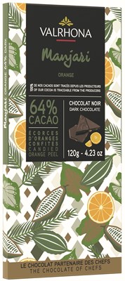 Valrhona Manjari orange chocolate bar