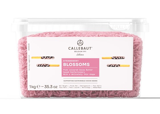 Callebaut strawberry chocolate blossoms (curls)