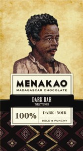 Menakao, 100% dark chocolate bar
