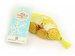 Net of Christmas chocolate coins