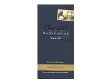 Chocolat Madagascar 100% dark chocolate bar