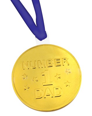 No.1 Dad chocolate medal