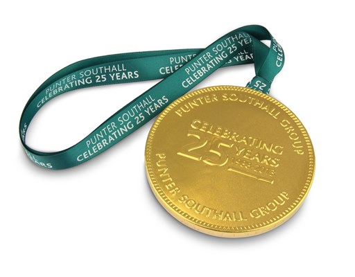 Personalised chocolate medal - Punter Southall