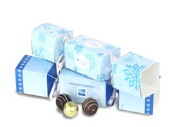 Personalised chocolate Christmas cracker examples