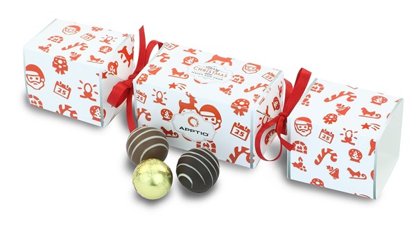 Personalised chocolate Christmas cracker