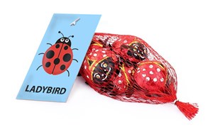 Click to view product details and reviews for Branded Net Of Chocolate Ladybirds.