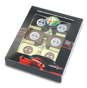Click to view product details and reviews for Printed Chocolate Pralines 6 Box.