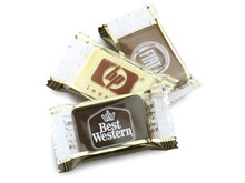 Printed chocolate tablet (clear flow wrap)