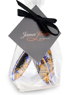 Personalised chocolate sardines gift bag