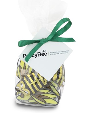 Personalised chocolate bees gift bag