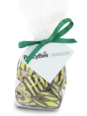Personalised chocolate bees gift bag
