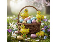Easter chocolate chicks lifestyle shot