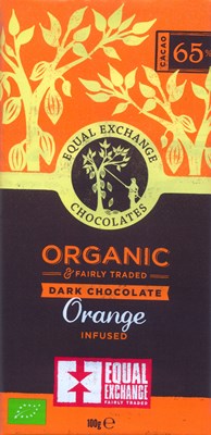 Organic, orange & 65% dark chocolate bar