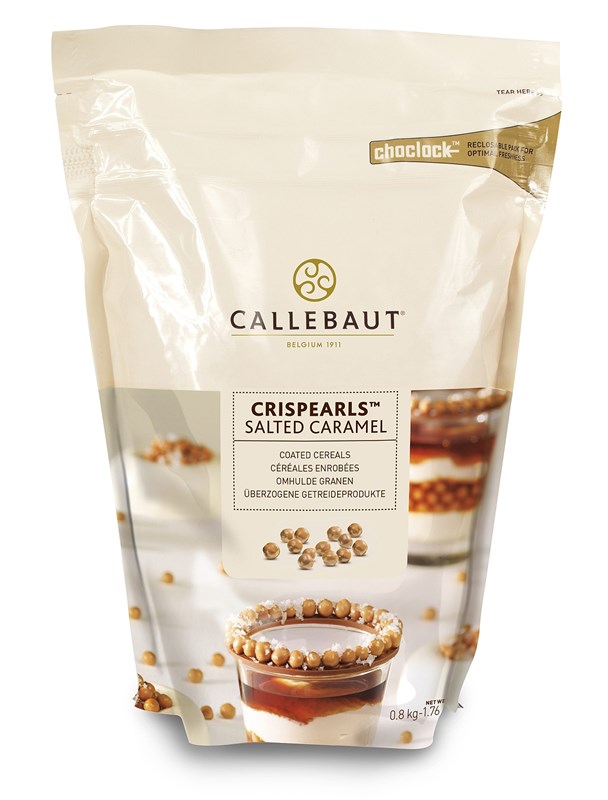 Callebaut salted caramel chocolate pearls (Crispearls) Chocolate Trading Co